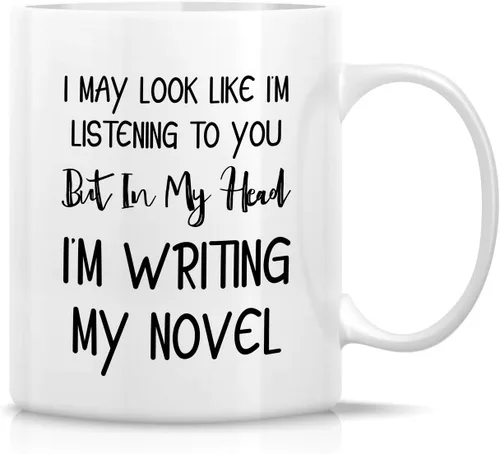 Miniatura 6 de Retreez Taza divertida - Soy un escritor, cualquier cosa puede ser utilizada en una historia, 11 Oz Tazas de café de cerámica - Taza graciosa