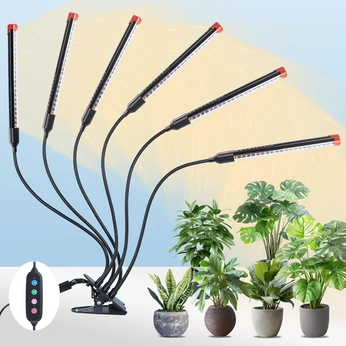 Miniatura 12 de GameChanger! Luces de crecimiento de 36 W, no 15 W, 4 cabezales con clip fuerte para plantas de interior con temporizador, mejor regalo para amantes