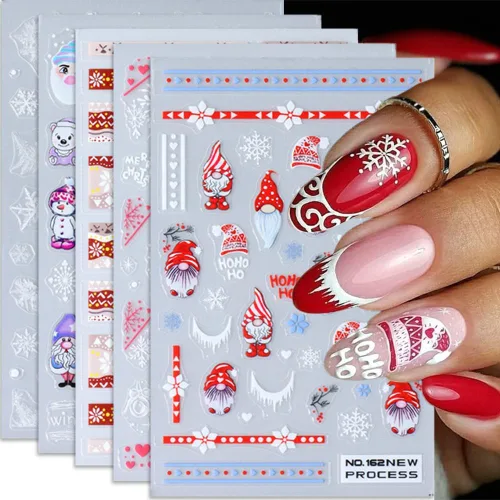 Miniatura 12 de Calcomanías de uñas con letras, 8 hojas de calcomanías de uñas con letras en inglés antiguo, 3D, autoadhesivas, doradas, plateadas, negras, blancas