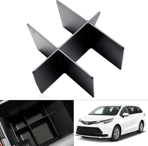 Karltys Organizador de consola central para 2021-2026 Toyota Sienna, divisor de consola central, caja divisora de apoyabrazos, bandeja, accesorios