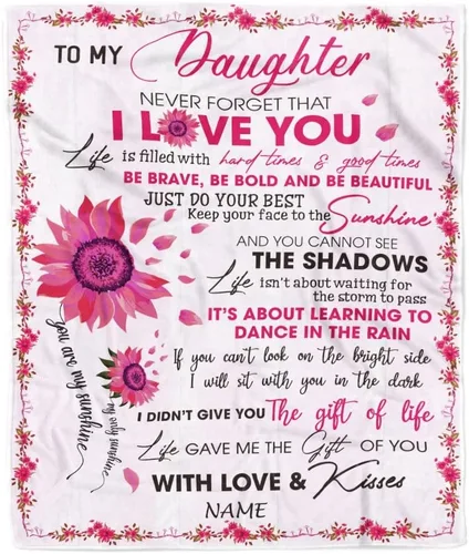 Miniatura 6 de Manta personalizada con texto en inglés «To My Daughter from Mom Dad Give You A Big Love Hug Butterfly Daughter Birthday»