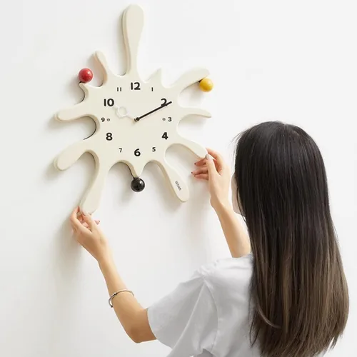 Miniatura 7 de Wall Clock, Creative Water Drop Silent Wall Clock, Three-Dimensional Wall Clock Numbers are Clear, Bedroom, School, Living Room(Black)
