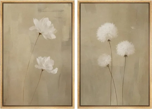 Miniatura 72 de IDEA4WALL - Set de lienzos enmarcados para pared, diseño tropical, selva, hoja de plátano, guepardo rosa, gato, naturaleza, desierto, arte digital