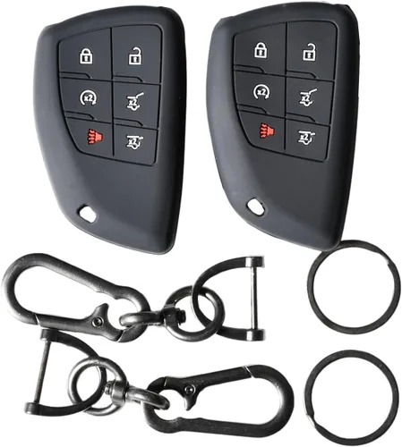 Miniatura 8 de Funda protectora de silicona para llave remota de 5 botones para Chevrolet Suburban Tahoe Traverse Colorado Equinox RS y GMC Acadia AT4 Sierra 1500