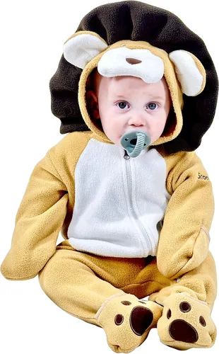 Snonook Fleece Baby Bunting Bodysuit Baby Winter Suit for Infant Girls and Infant Boys with Fleece Hood and Mittens