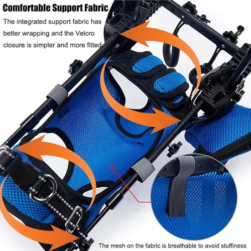 Miniatura 3 de Silla de ruedas para perros para patas traseras, silla de ruedas ligera y ajustable, carrito de apoyo completo para patas traseras, inconvenientes