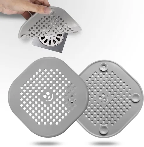 Miniatura 18 de Protector de silicona para cubrir drenaje de ducha, bañera, cocina, baño, recoge restos de cabello, paquete de 2, color negro