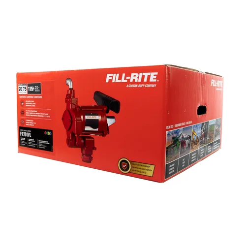 Miniatura 5 de Fill-Rite Bomba de transferencia de combustible FR701VL 115V 75 LPM con paquete de medidor mecánico estándar, litros Para gasolina, diésel
