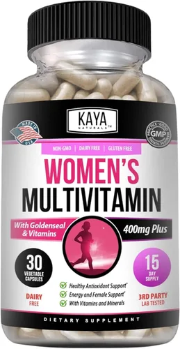Kaya Naturals Multivitamínico, antioxidante saludable en general y apoyo inmunológico, vitaminas A, D, C, E, biotina, ácido fólico y multimineral,