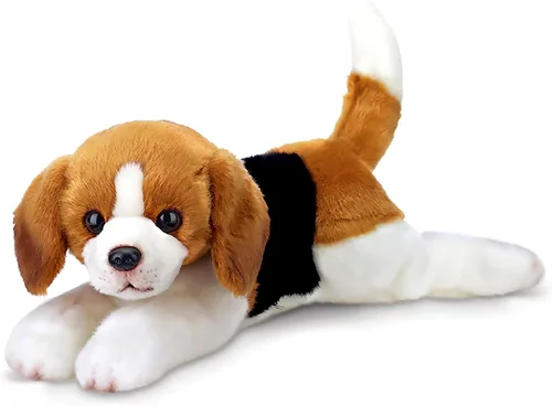 Bearington Lil' Hunter Beagle - Animal de peluche suave y esponjoso de 8 pulgadas, Beagles de peluche realistas, adorables peluches de cachorro para