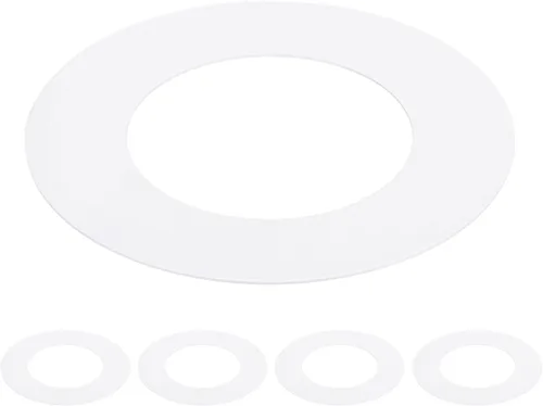 Miniatura 9 de Anillo de ajuste blanco para latas empotradas de 3 pulgadas para lámparas de techo, paquete de 4 unidades de 3.2 pulgadas de diámetro interior, 4.5