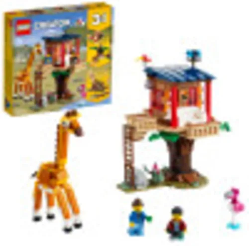 LEGO Creator 31116 Safari Wildlife Tree House 31116 Kit de construcción con un juguete de casa, juguete biplano y juguete de catamarán; los mejores
