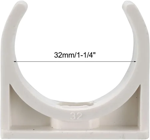 Miniatura 4 de uxcell Pinzas de abrazaderas de PVC para tubería de agua de 1.260 in, apto para bandejas de TV de 1.260 in/1.26 pulgadas de diámetro exterior, tubo