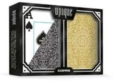 Miniatura 2 de Copag Configuración única de lujo de la cubierta del índice 2 del tamaño Jumbo del póker negro/oro