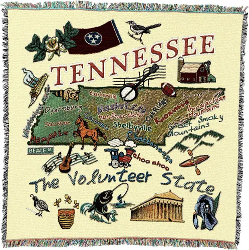 Miniatura 40 de Pure Country Weavers State of Alabama - Manta cuadrada para regalo, manta de tapiz tejida de algodón, fabricada en los Estados Unidos