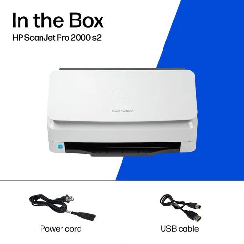 Miniatura 8 de HP ScanJet Pro 2000 s2, escáner rápido de 2 caras con alimentador automático de documentos, lo mejor para pequeñas empresas (6FW06A)