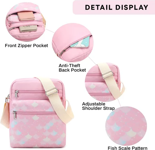 Miniatura 5 de mygreen Juego de bolso cruzado pequeño para niñas adolescentes, bolsas de mensajero pequeñas para niños de 9 a 10 años, regalos
