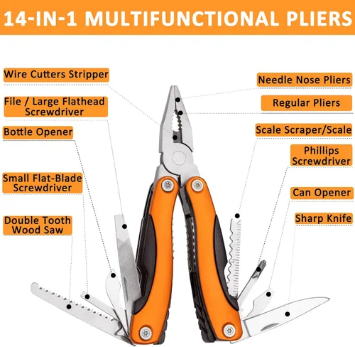 Miniatura 4 de Bolsa de Kit de Seguridad de Emergencia para Coche de 131 Piezas con Compresor de Aire, Cables de Puente, Medidor de Presión de Neumáticos, Kit