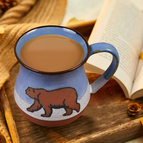 Miniatura 4 de MPotTo Taza de cerámica con oso polar de 16 onzas, taza de café novedosa para hombres y mujeres, regalo de cumpleaños para hombres y mujeres, regalo