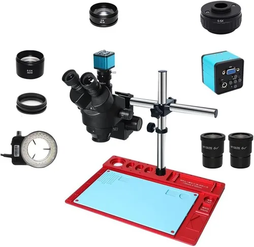 Miniatura 6 de Kit de accesorios para microscopio 38MP H_DMI USB Microscopio Digital Cámara 3.5X-90X Simul-Focal Trinocular Estéreo Microscopio Zoom Microscopio