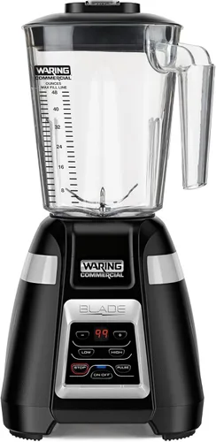 Waring Commercial BB340 Blade - Batidora de 1 HP, teclado de 2 velocidades con pulso y temporizador de cuenta regresiva de 99 segundos, contenedor