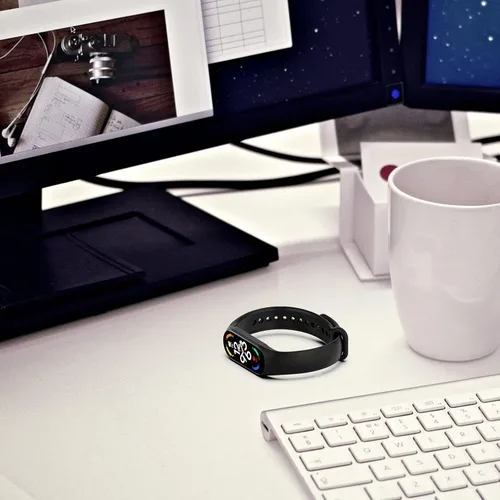 Miniatura 6 de KOMI Correa compatible con Xiaomi Smart Band 6, correa de silicona de repuesto para reloj inteligente Xiaomi Mi Band 7/6/5, pulsera ajustable