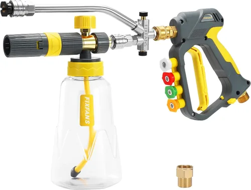 Miniatura 10 de Cañón de espuma FIXFANS con adaptador de repuesto para Portland Husky Ryobi Wide Neck Pressure Washer Snow Foam Lance, Heavy Duty Power Washer