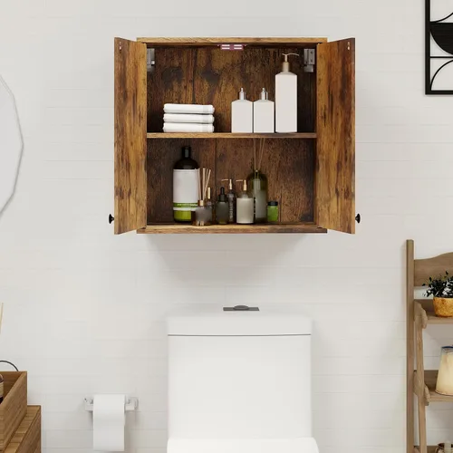 Miniatura 8 de YOURLITE Armario de lavandería, botiquín de medicina, almacenamiento de baño, cocina, organizador de pared con estantes sobre el inodoro, un juego