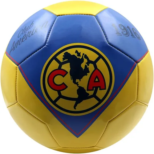 Voit Club América - Balón de fútbol tamaño 5, mercancía oficial de la Liga MX con diseño Heritage Amarillo, pelota de fútbol profesional de 32