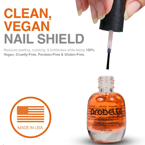 Miniatura 4 de Probelle Aceite botánico para cutículas de Kukui, acondiciona y suaviza las cutículas para un crecimiento saludable de las uñas y cutículas, 0.5