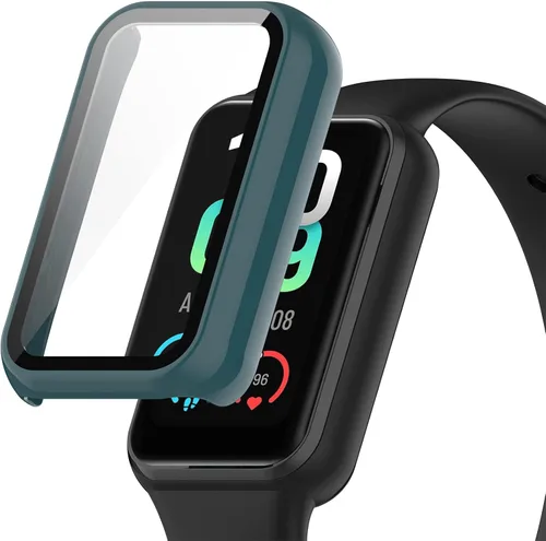 Miniatura 7 de E ECSEM Funda compatible con Amazfit Band 7 con protector de pantalla de vidrio templado integrado, cobertura completa, carcasa protectora ultrafina