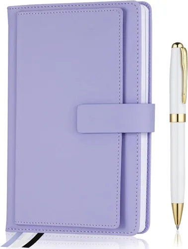 Miniatura 11 de Cuaderno Ejecutivo con Líneas, 256 Páginas, Rayado Universitario, Tapa Dura de Cuero A5, Bolígrafo Incluido, con Bolsillo para Notas; Cuadernos