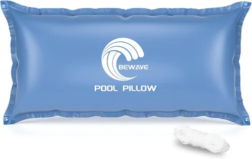 Miniatura 10 de BEWAVE Almohada de piscina, almohada de aire de invierno para cubiertas de piscina de invierno sobre el suelo, 4 x 4 pies