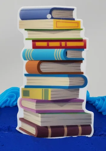 Miniatura 3 de Bookworm Book Lover - Juego de decoración para pastel de cumpleaños (diseño único)