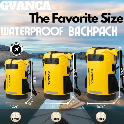 Miniatura 4 de Mochila impermeable con bolsa seca para kayak, mochila impermeable con tapa enrollable para kayak, bolsa seca flotante para actividades al aire