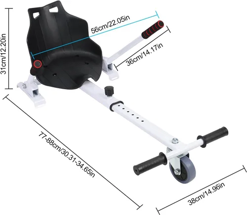 Miniatura 2 de Accesorio de asiento para aeropatinetas, accesorio de Go Kart para niños y adultos, accesorio para scooter de equilibrio automático, apto