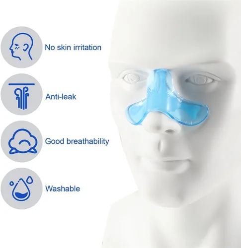 Miniatura 4 de CPAP - Paquete de 5 almohadillas universales para la nariz, almohadillas de gel nasal, lavables, protectores de nariz Cpap aptos para la mayoría