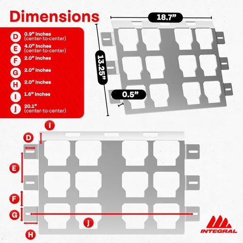 Miniatura 6 de Placa de montaje integral compatible con Milwaukee Packout - Placa base de aluminio para embalaje (placa completa)