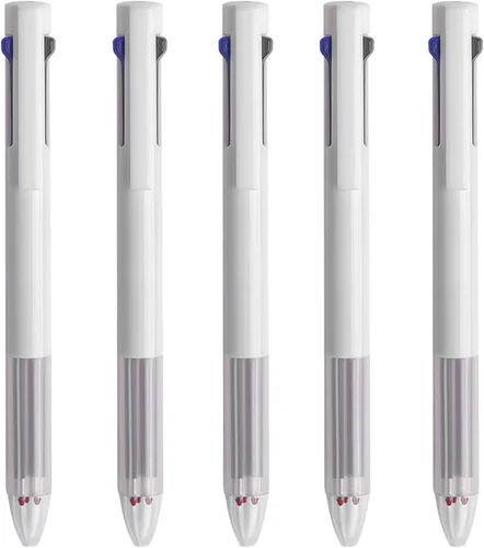 HeTaoCat Paquete de 5 bolígrafos de gel retráctiles 3 en 1 de 0.020 in, 3 colores para suministros de oficina (3 en 1)