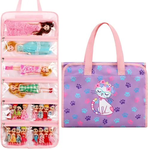 Miniatura 9 de Bolsa de Almacenamiento para Muñecas de Juguete, Estuche de Transporte Compatible con LOL Surprise Toys Dolls Omg, Organizador Colgante Bolsa
