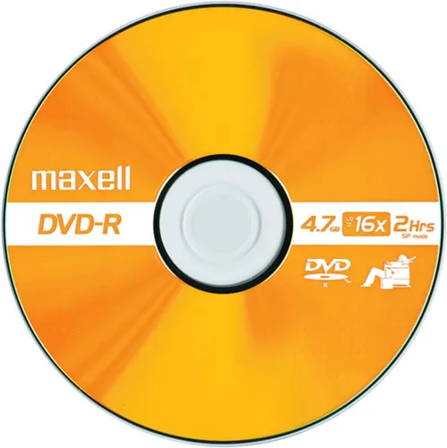 Miniatura 2 de Maxell 638002 2 horas de almacenamiento 16x velocidad de grabación escritura una vez formato DVD-R compatible 4.7 Gb DCD-R 0.394 in caja joya