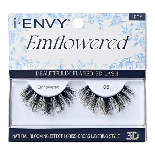 Miniatura 12 de iEnvy - Pestañas postizas 3D con efecto floreciente, naturales, acampanadas (01)