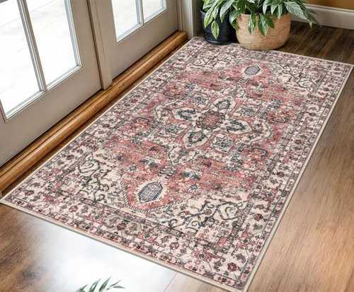 Miniatura 147 de KOZYFLY Alfombra Pequeña de Área 2x3 Pies Alfombras para Entrada Lavable Boho Alfombra de Entrada Antideslizante Tapete de Puerta Interior Entrada