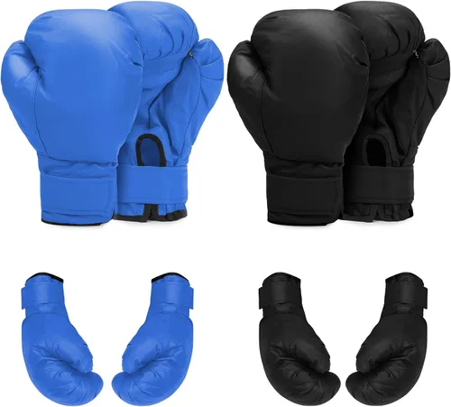 Miniatura 8 de 2 pares de guantes de boxeo para hombres y mujeres, guantes de entrenamiento de boxeo adecuados para principiantes y niños, juego profesional