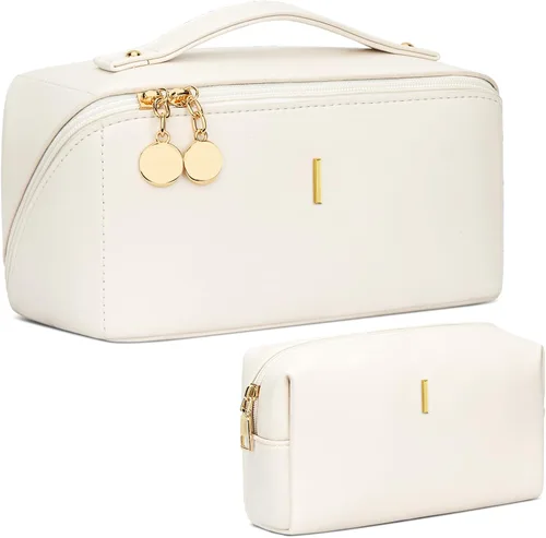 Miniatura 29 de Regalos de cumpleaños para mujeres y adolescentes, juego de bolsas organizadoras de maquillaje con iniciales personalizadas, bolsa de cosméticos