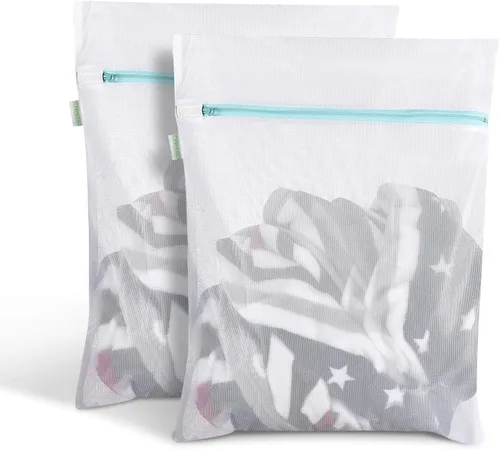 OTraki Bolsas de malla para lavandería de 16x20 pulgadas, bolsa de malla mediana para lavadora, bolsa de red para ropa delicada y lencería, bolsa
