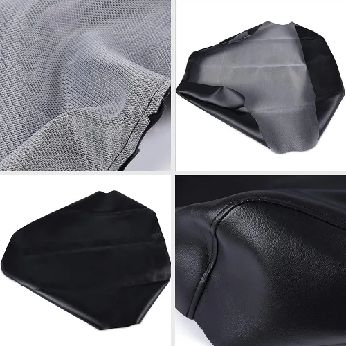 Miniatura 8 de CHEDA Funda de asiento de motocicleta estándar de cuero negro compatible con Honda Foreman 400-450 1997-2004