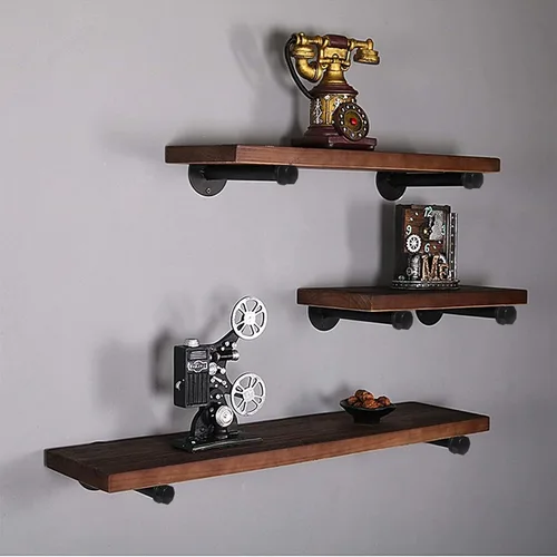 Miniatura 5 de Acrux7 Paquete de 6 percheros de 10 pulgadas para montaje en la pared, barra de ropa industrial de tubería industrial, colgador de metal rústico