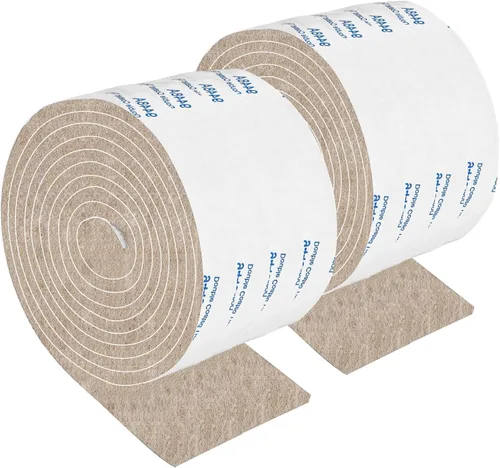 Miniatura 7 de Almohadillas de fieltro para muebles, 1 rollo de fieltro de 5 x 40 pulgadas, color beige