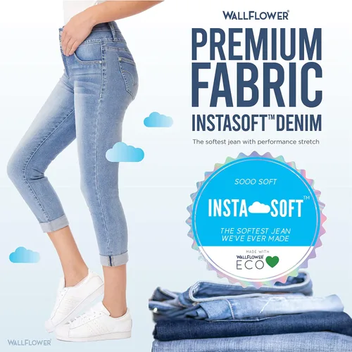 Miniatura 6 de WallFlower Pantalones cortos para mujer de tiro alto, Insta Soft Juniors (estándar y Plus)